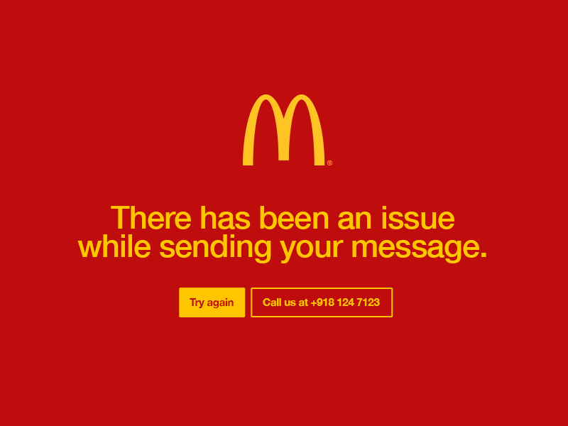 Day 11 — Flash Message 011 burger clean crisp dailyui error flash message flat mcdonalds success ui ux