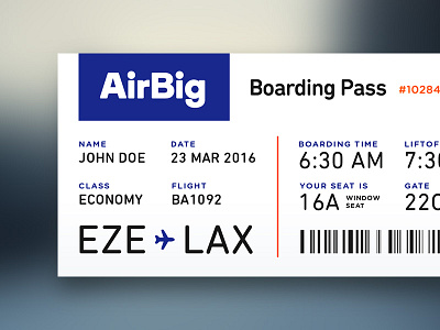 Day 24 — Boarding Pass 024 boarding pass dailyui flight minimal ticket ui ux