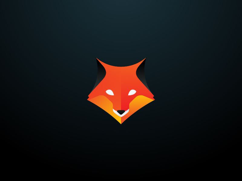 Foxes Store® foxes fox orange gradient shiny minimal branding logo