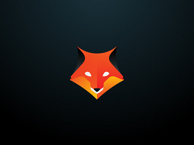 Foxes Store® branding fox foxes gradient logo minimal orange shiny