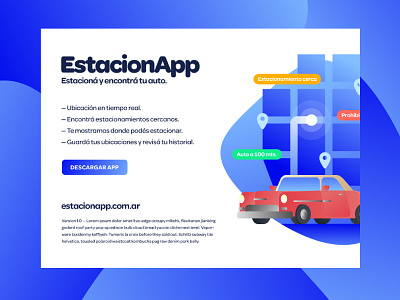 New Illustration Concept app car estacionapp gps illustration location parking pin product design
