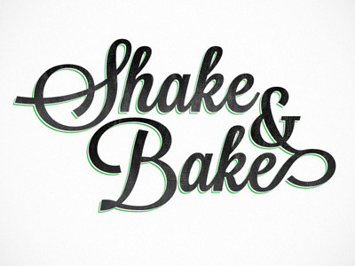 Shake & Bake cruz barcelona grain lettering shake bake vintage