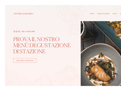 Osteria Paradiso clean golden canon grid grid layout minimal osteria pattern restaurant ui ux