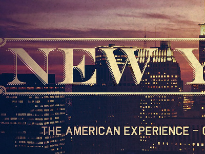 The American Experience - New York cruz barcelona grain new york retro vintage