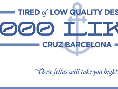 3000 Likes in Facebook anchor cruz barcelona facebook retro sail sailor sea social type vintage