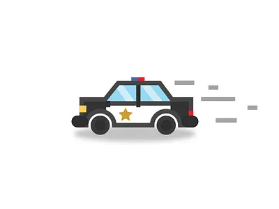 Police Car Version 2 Icon blue car car cop flat icon police