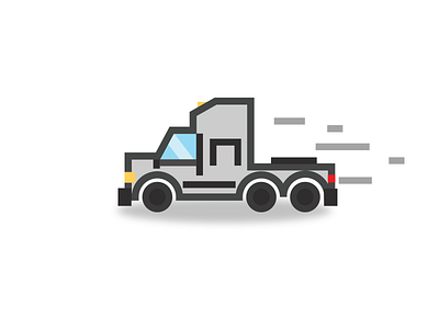 Eighteen Wheeler Truck Icon eighteen wheeler flat icon truck