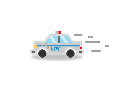Police Car NYPD Icon blue car car cop flat icon nypd police