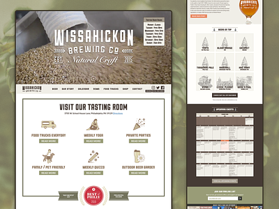 Wissahickon Brewing Co. Website background video beer brewery icon mobile responsive ui ux web design wordpress