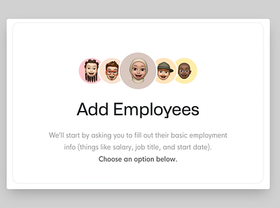 Employee modal clean design minimal typography ui ux