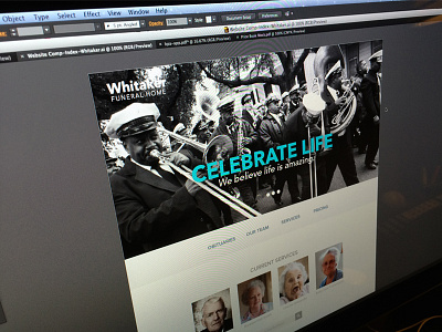 Header Work - Life is Amazing design events funeral memorial ui ux webdesign