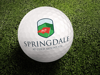 Springdale Golf Course design flag golf logo refresh resort