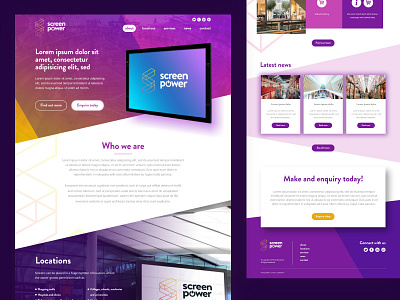 Design concept for a commercial digital screen company desktop design digital ui design user interface