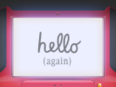Hello, (again) anniversary communication experiments icon lain mac navi os red serial