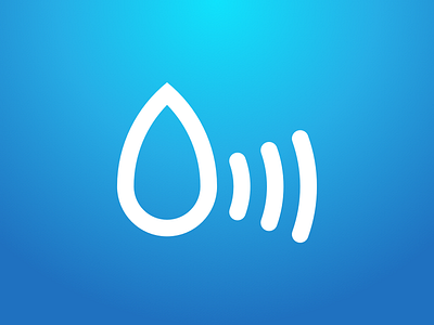 Logo design for Yudian Tech. drop icon logo rain voice water