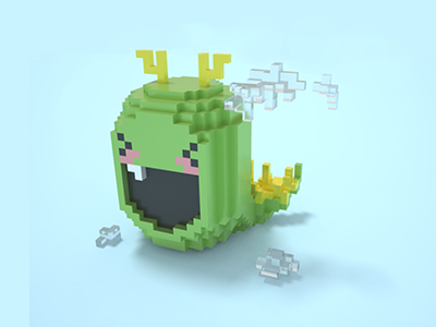 Dragon Dribbble 3d cloud dragon magicavoxel model