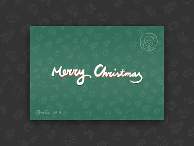 2019 Christmas Postcard christmas postcard texture