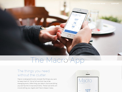 Macro Website application blue ios iphone light macro minimusv web design white