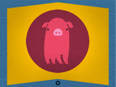 Pig design illustration pink texture yellow