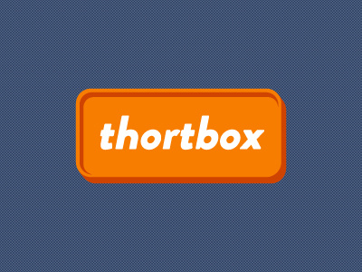 Thortbox 3d blue italic logo orange vector