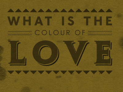 Color Of Love brown classic label retro typography vintage