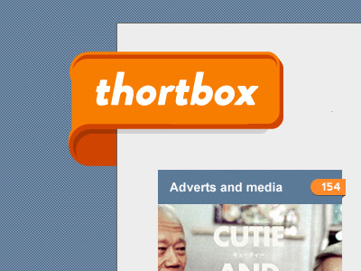 Thortbox V2 blue ia interface logo orange ui ux webdesign