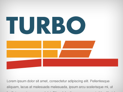 Turbo party blue design logo orange red retro typography yellow