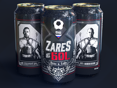 Zares del Gol v. lata 3d beer bottle gold label package packaging packagingdesign product productdesign summer sweat