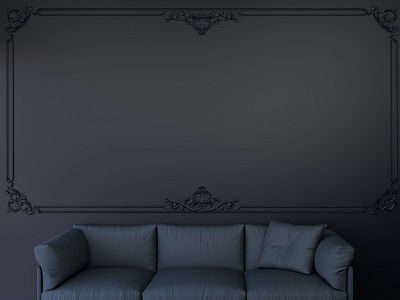 Dark Wall and Sofa