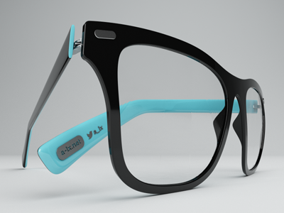 Lentes Two 3d c4d cinema4d cyan eyes glass glasses tv vary