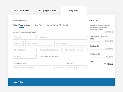 Daily UI #002 — Credit Card Checkout checkout daily ui dailyui user interface web