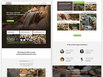 WIP Homepage Design flat green grid homepage landscaping minimalistic simple uiux web design web site