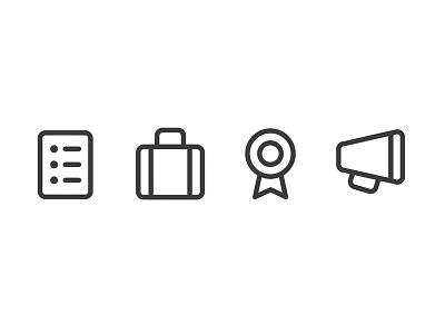 Icons awards business flat icon design line art media minimal press ui web design