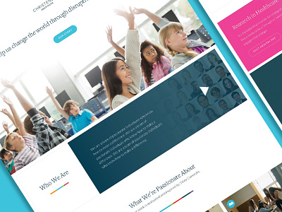 Homepage Layout colorful education grid healthcare homepage layout research web design