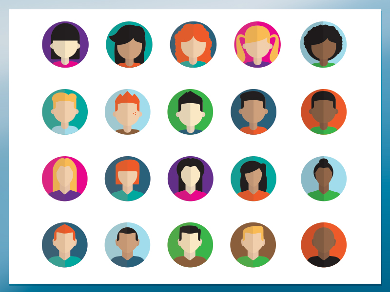 User Avatars by Justin Floyd for HQ on Dribbble