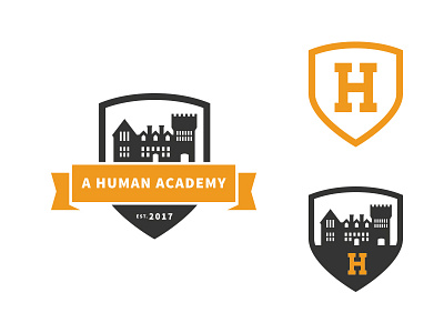Branding for a youth academy academy badge brand education logo school university