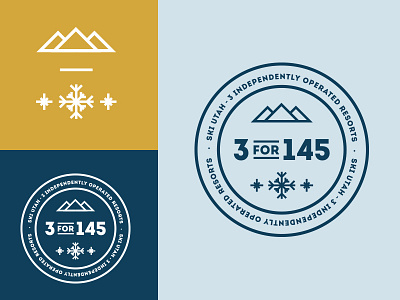 Ski Utah Badge badge mountains ski snow utah winter