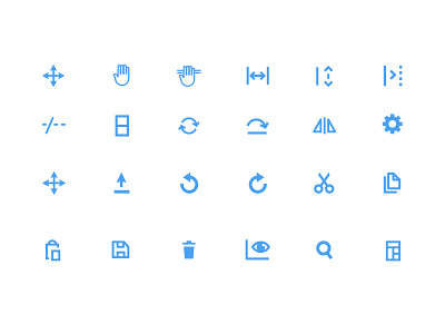 Icons for a CAD application