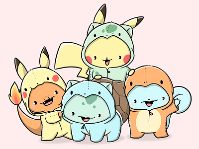 Pokemon Slumber Party character character design characterdesign cute design digital art doodle illustration kawaii kawaii art pokemon