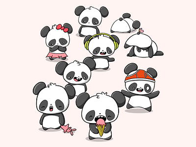 Cute Panda Designs Themes Templates And Downloadable Graphic Elements On Dribbble