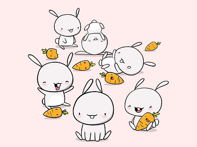 Kawaii Bunny Characters