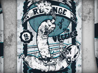 revenge of the veggies illustration skateboard veggies