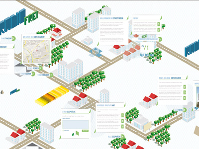 Cityscreen city illustration webdesign