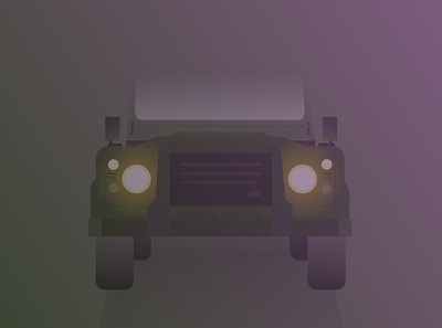 Foggy Defender car defender illustration mobile ui ux web design