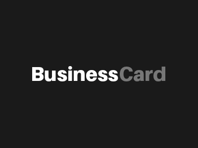 Business Card [Freebie] black business card card design free freebie itsekhtiar white