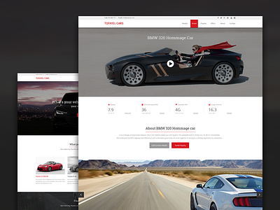Website design for a car dealer. Car details page.