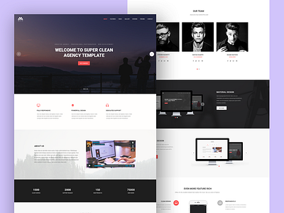 Matx Home page 2 agency blog coderpixel itsekhtiar landing masonry material design minimal onepage parallax portfolio responsive