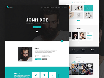 PersonX - Material Design Personal Theme cv itsekhtiar material design one page personal portfolio resume template theme themeforest vcard