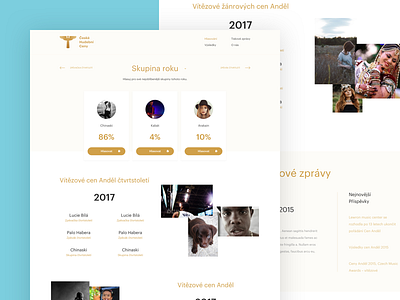 Czech Music Awards awards clean concept czech design flat simple ui web