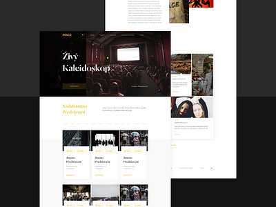 ImageTheatre Website Concept 2d black clean concept czech design simple theatre website